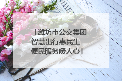 潍坊市公交集团智慧出行惠民生 便民服务暖人心