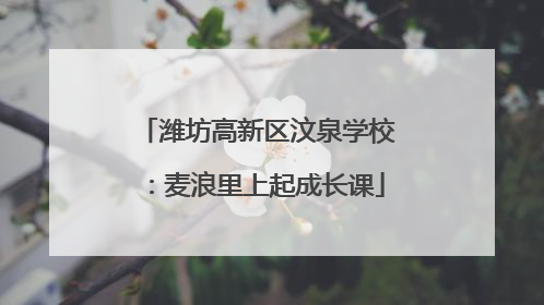 潍坊高新区汶泉学校：麦浪里上起成长课