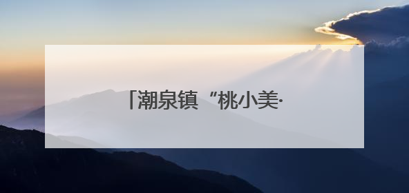 潮泉镇“桃小美·泉心办”助力梦幻桃花源项目扬帆起航