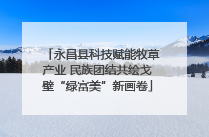 永昌县科技赋能牧草产业 民族团结共绘戈壁“绿富美”新画卷