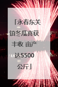永春东关镇冬瓜喜获丰收 亩产达5500公斤
