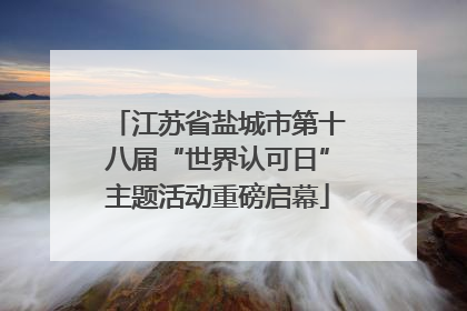 江苏省盐城市第十八届“世界认可日”主题活动重磅启幕