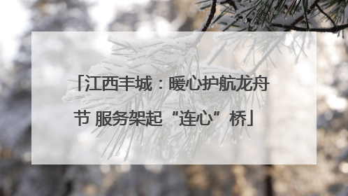 江西丰城：暖心护航龙舟节 服务架起“连心”桥