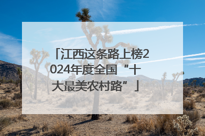 江西这条路上榜2024年度全国“十大最美农村路”