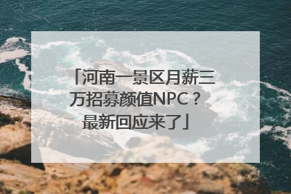 河南一景区月薪三万招募颜值NPC？最新回应来了