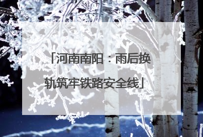 河南南阳：雨后换轨筑牢铁路安全线