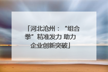 河北沧州：“组合拳”精准发力 助力企业创新突破