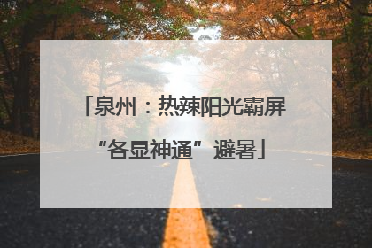 泉州：热辣阳光霸屏 “各显神通”避暑
