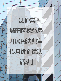 法护营商 城阳区税务局开展民法典宣传月进企送法活动