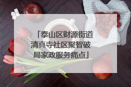 泰山区财源街道清真寺社区聚智破局家政服务痛点
