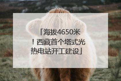 海拔4650米！西藏首个塔式光热电站开工建设