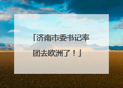 济南市委书记率团去欧洲了！