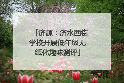 济源：济水西街学校开展低年级无纸化趣味测评