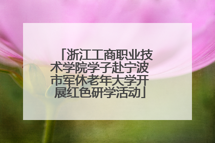 浙江工商职业技术学院学子赴宁波市军休老年大学开展红色研学活动