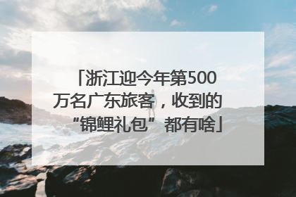浙江迎今年第500万名广东旅客，收到的“锦鲤礼包”都有啥