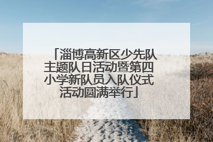 淄博高新区少先队主题队日活动暨第四小学新队员入队仪式活动圆满举行
