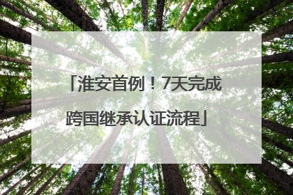 淮安首例！7天完成跨国继承认证流程