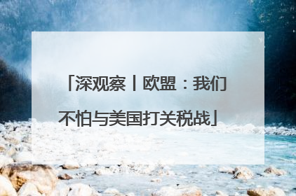 深观察丨欧盟：我们不怕与美国打关税战