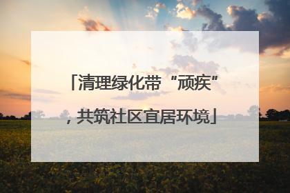 清理绿化带“顽疾”，共筑社区宜居环境