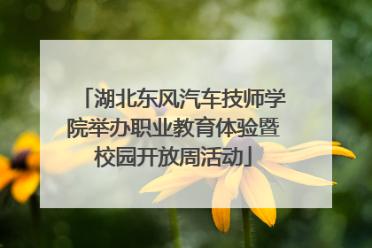 湖北东风汽车技师学院举办职业教育体验暨校园开放周活动