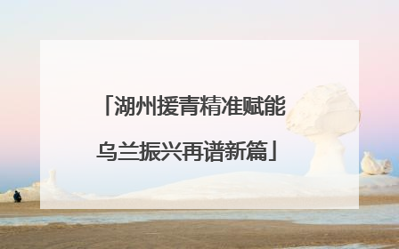 湖州援青精准赋能 乌兰振兴再谱新篇