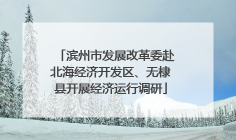 滨州市发展改革委赴北海经济开发区、无棣县开展经济运行调研