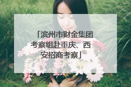 滨州市财金集团考察组赴重庆、西安招商考察