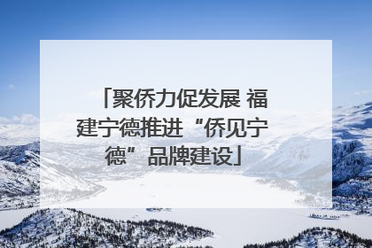 聚侨力促发展 福建宁德推进“侨见宁德”品牌建设