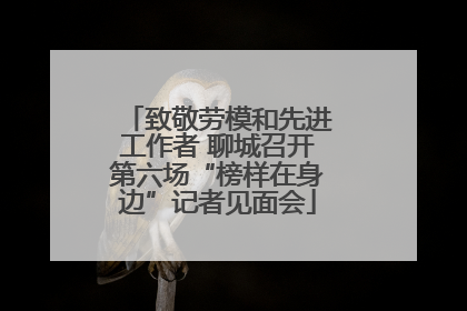 致敬劳模和先进工作者 聊城召开第六场“榜样在身边”记者见面会