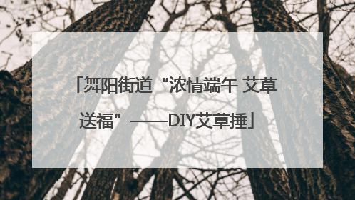 舞阳街道“浓情端午 艾草送福”——DIY艾草捶