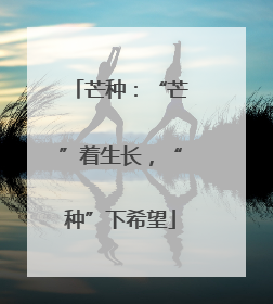 芒种：“芒”着生长，“种”下希望