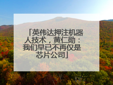 英伟达押注机器人技术，黄仁勋：我们早已不再仅是芯片公司