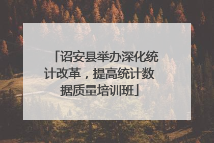 诏安县举办深化统计改革，提高统计数据质量培训班
