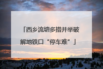 西乡流塘多措并举破解地铁口“停车难”