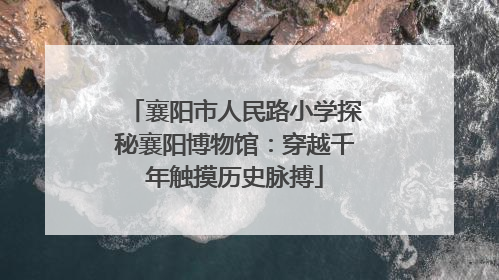 襄阳市人民路小学探秘襄阳博物馆：穿越千年触摸历史脉搏