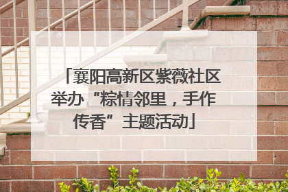 襄阳高新区紫薇社区举办“粽情邻里，手作传香”主题活动