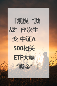 规模“激战”座次生变 中证A500相关ETF大幅“吸金”