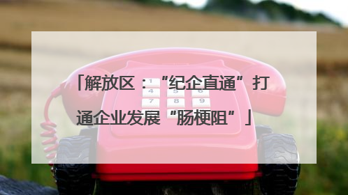 解放区：“纪企直通”打通企业发展“肠梗阻”