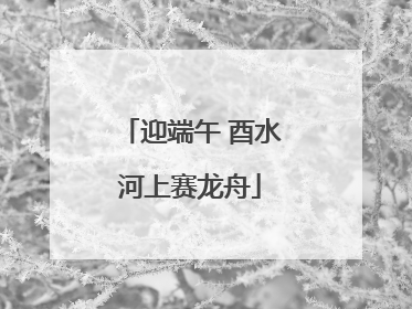 迎端午 酉水河上赛龙舟