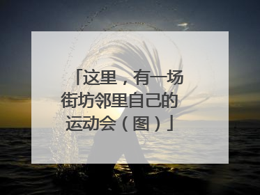 这里，有一场街坊邻里自己的运动会（图）