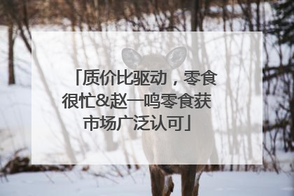 质价比驱动，零食很忙&赵一鸣零食获市场广泛认可