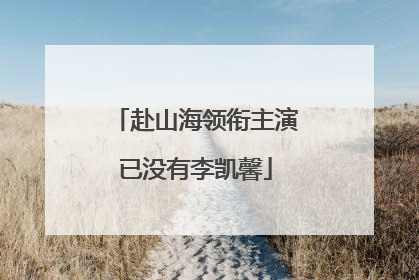 赴山海领衔主演已没有李凯馨