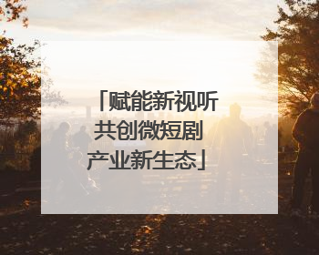 赋能新视听 共创微短剧产业新生态