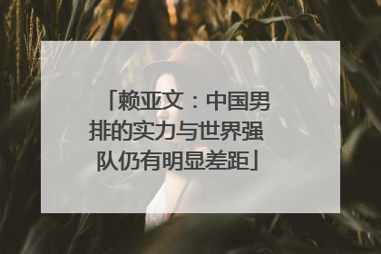 赖亚文：中国男排的实力与世界强队仍有明显差距