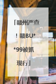 赣州严查！赣BU**99被抓现行