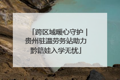 跨区域暖心守护｜贵州驻温劳务站助力黔籍娃入学无忧
