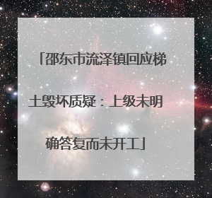 邵东市流泽镇回应梯土毁坏质疑：上级未明确答复而未开工