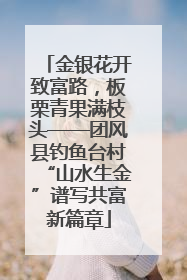 金银花开致富路，板栗青果满枝头——团风县钓鱼台村“山水生金”谱写共富新篇章