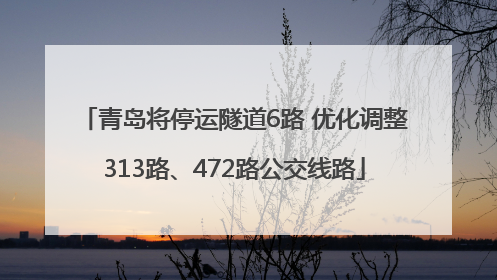 青岛将停运隧道6路 优化调整313路、472路公交线路