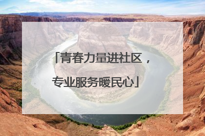 青春力量进社区，专业服务暖民心